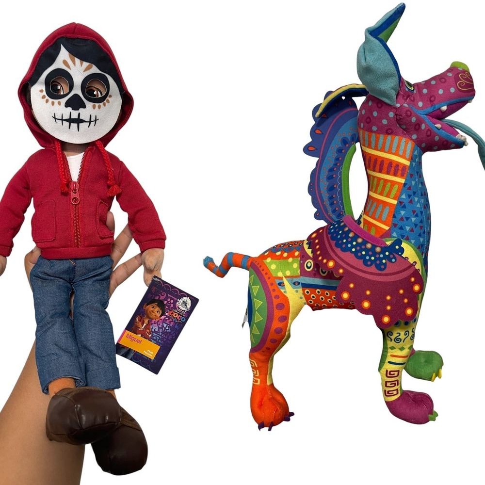 Disney Parks Pixar Coco Miguel Plush Stuffed Toy day of the Dead & Alebrije NWT